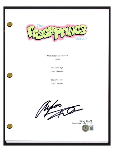 Alfonso Ribeiro Signed Autograph The Fresh Prince of Bel-Air Script Beckett COA