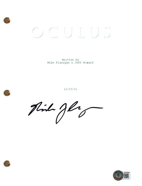 Mike Flanagan Signed Autograph Oculus Movie Script Screenplay Horror Beckett COA