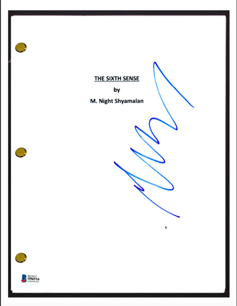 M. Night Shyamalan Signed Autographed THE SIXTH SENSE Movie Script Beckett COA