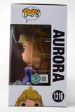 Elle Fanning Signed Funko Pop Aurora 1316 Disney Maleficent Autograph BAS COA