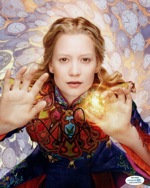 Mia Wasikowska Signed Autograph 8x10 Photo Alice In Wonderland Actress ACOA COA