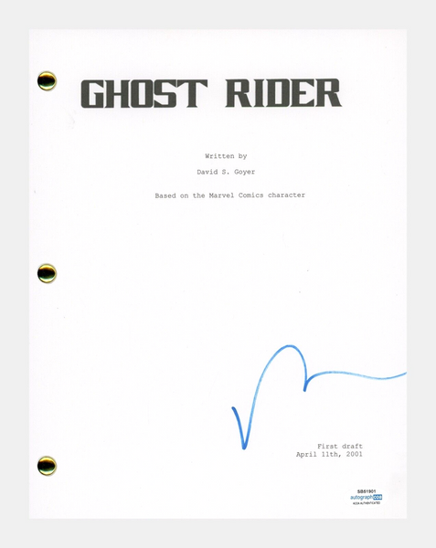 Nicolas Cage Signed Autographed Ghost Rider Movie Script Screenplay ACOA COA