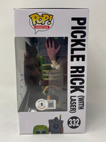 Dan Harmon Signed Rick and Morty Pickle Rick Funko Pop 332 Autograph Beckett COA