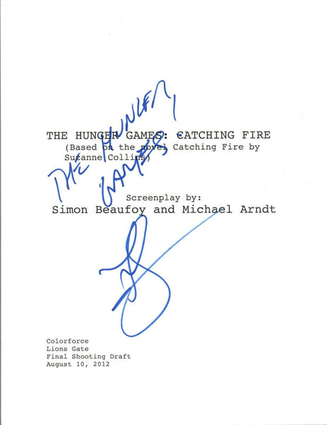 Francis Lawrence Signed Autographed THE HUNGER GAMES CATCHING FIRE Script COA