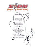 Jesse Hughes Signed Autograph Eagles of Death Metal MISS ALISSA Lyric Sheet COA