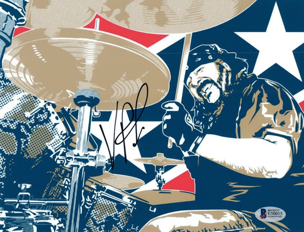 Vinnie Paul Signed Autograph 8x10 Photo PANTERA & HELLYEAH Drummer Beckett COA