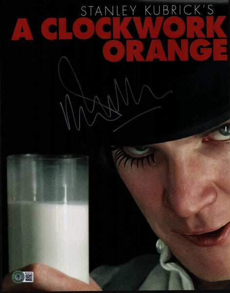Malcolm McDowell Signed Autograph 11x14 Photo A Clockwork Orange Beckett COA