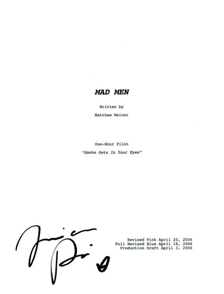 Jessica Pare Signed Autographed MAD MEN Pilot Script COA