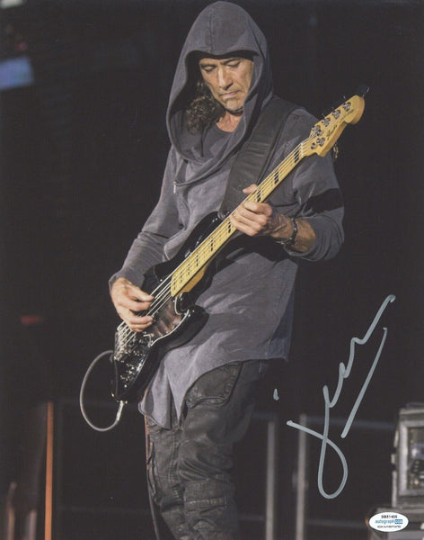 Juan Calleros Signed Autographed 11x14 Photo Mana Band Bassist ACOA COA