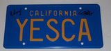 Cheech Marin & Tommy Chong Signed Autographed YESCA Prop License Plate COA