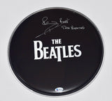 Pete Best Signed Autographed Drumhead THE BEATLES Drummer Beckett BAS COA