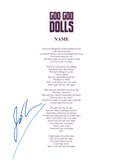 John Rzeznik Signed Autographed Goo Goo Dolls NAME Song Lyric Sheet COA