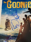 THE GOONIES Cast Signed 11x17 Poster Richard Donner Jeff Cohen Robert Davi COA