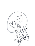 Jesse Hughes Signed 8.5x11 Hand Drawn Sketch EODM Eagles of Death Metal COA
