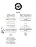 Josh Katz Signed Autographed Badflower ANIMAL Song Lyric Sheet Ok I'm Sick COA