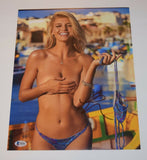 Kelly Rohrbach Signed 11x14 Photo Baywatch Sexy SI Swimsuit Model Beckett COA