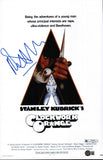 Malcolm McDowell Signed A Clockwork Orange 11x17 Movie Poster Photo Beckett COA