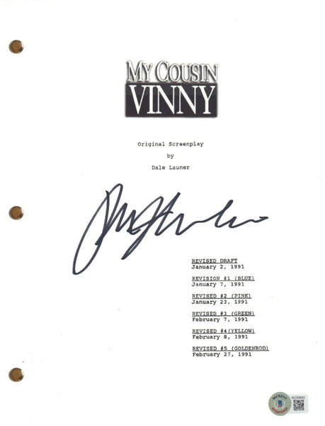 Ralph Macchio Signed Autograph My Cousin Vinny Movie Script Screenplay BAS COA