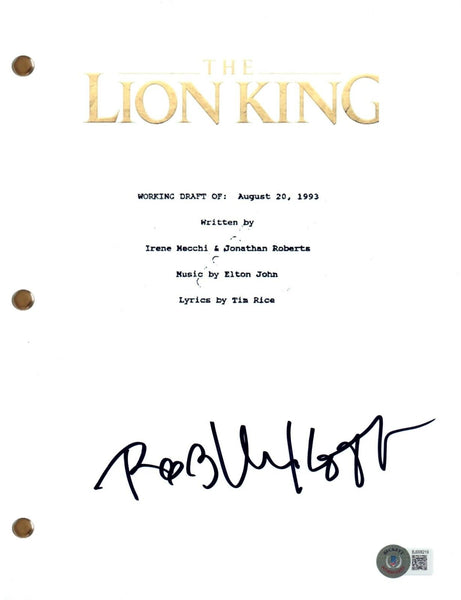 Rob Minkoff Signed Autograph The Lion King Movie Script Screenplay Beckett COA