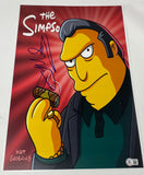 Joe Mantegna Signed The Simpsons 12x18 Poster Photo Fat Tony Beckett BAS COA
