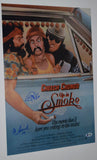 Cheech Marin & Tommy Chong Signed 12x18 Poster Up In Smoke Beckett BAS COA
