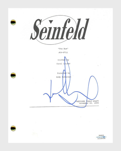 Jason Alexander Signed Autographed Seinfeld The Rye Episode Script ACOA COA