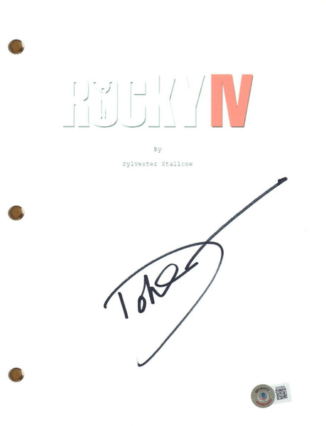 Dolph Lundgren Signed Autograph Rocky IV 4 Movie Script Screenplay Beckett COA