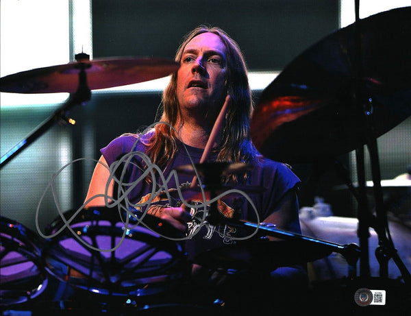 Danny Carey Tool Signed Autograph 11x14 Photo Drummer Tool Band Beckett COA