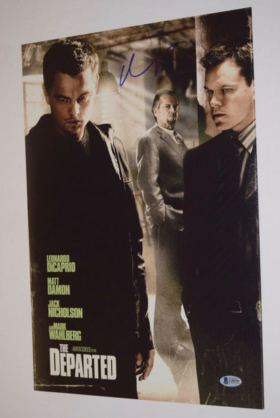 Matt Damon Signed Autographed 12x18 Photo Poster THE DEPARTED Beckett BAS COA