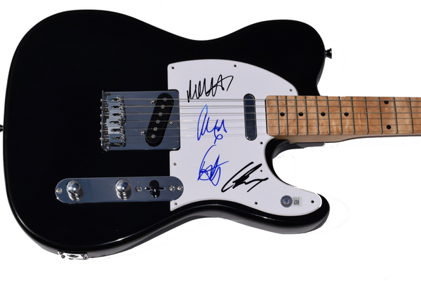 The 1975 Band Signed Electric Guitar Matty Healy All 4 Autograph Beckett COA