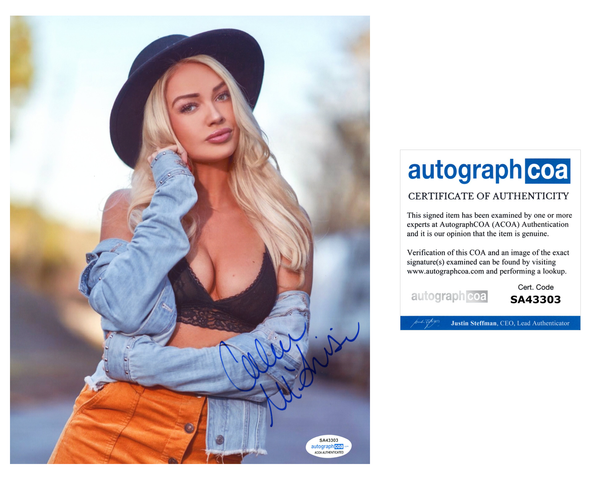 Colleen McGinniss Signed Autographed 8x10 Photo Sexy Model ACOA COA