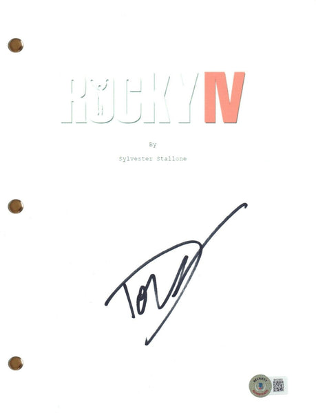 Dolph Lundgren Signed Autograph Rocky IV 4 Movie Script Screenplay Beckett COA