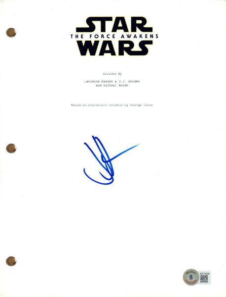 J.J. Abrams Signed Star Wars The Force Awakens Movie Script Autograph BAS COA