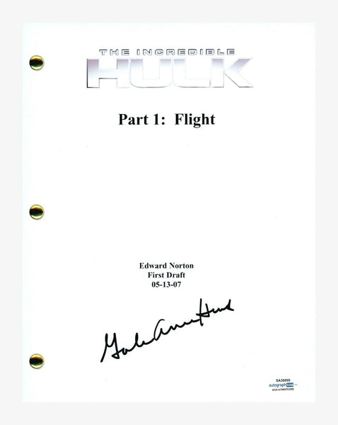Gale Anne Hurd Signed Autographed The Incredible Hulk Movie Script Producer ACOA