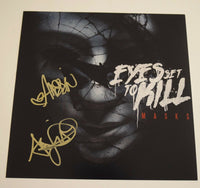 EYES SET TO KILL Signed Autographed MASKS 12x12 Album Flat Photo COA VD