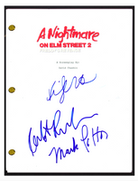 A Nightmare on Elm Street 2 Cast Signed Script Mark Patton Kim Myers Rusler COA
