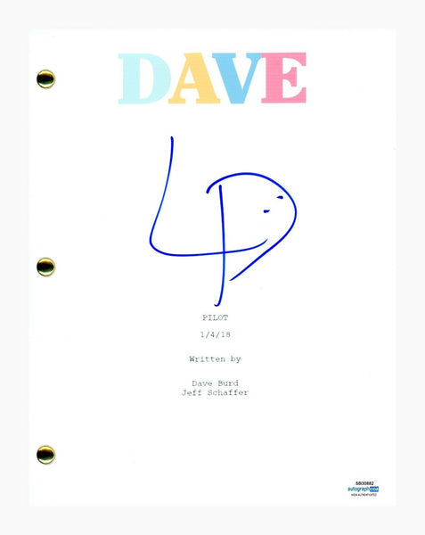 Lil Dicky Dave Burd Signed Autographed Dave Pilot Script Screenplay ACOA COA