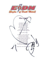 Jesse Hughes Signed Autograph Eagles of Death Metal MISS ALISSA Lyric Sheet COA