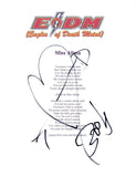 Jesse Hughes Signed Autograph Eagles of Death Metal MISS ALISSA Lyric Sheet COA