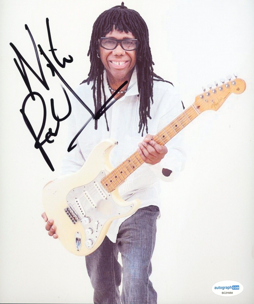 Nile Rodgers Signed Autograph 8x10 Photo CHIC Band Musician Producer ACOA COA