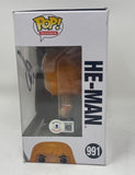 Dolph Lundgren Signed He-Man Funko Pop Masters of the Universe #991 Beckett COA