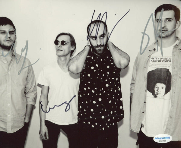 X Ambassadors Full Band Signed Autograph 8x10 Photo Sam Harris x4 ACOA COA