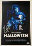 Nick Castle Signed Halloween 11x17 Movie Poster Photo Michael Myers Beckett COA