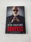 Rob Halford Signed Confess 1st Edition Hardcover Book Judas Priest Beckett COA