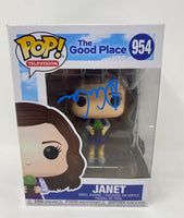 D'Arcy Carden Signed The Good Place Janet Funko Pop #954 Autograph Beckett COA