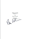 Beau Willimon Signed Autographed HOUSE OF CARDS Pilot Episode Script COA VD