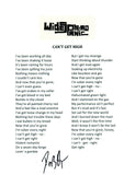 Domingo Sunny Ortiz Signed Widespread Panic CAN'T GET HIGH Song Lyric Sheet COA