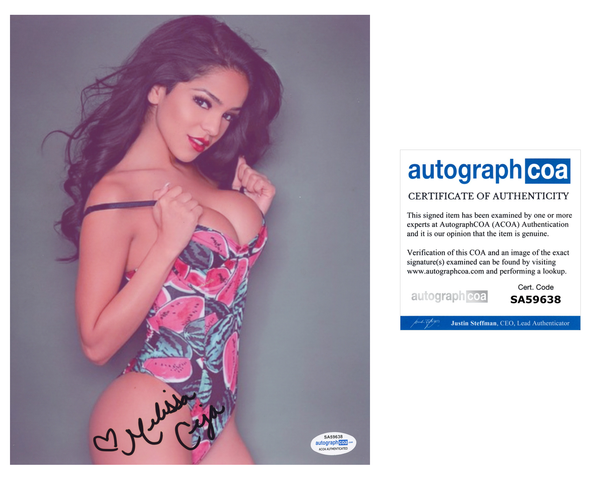Melissa Ceja Signed Autographed 8x10 Photo Sexy Model ACOA COA