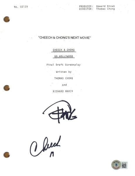Cheech Marin & Tommy Chong Signed Cheech & Chong's Next Movie Script Beckett COA