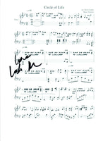 Lebo M. Morake Signed Autograph THE LION KING Circle Of Life Sheet Music COA